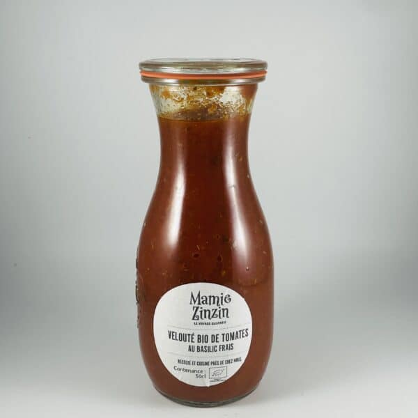 velouté bio chaud/froid de tomates au basilic 50cl